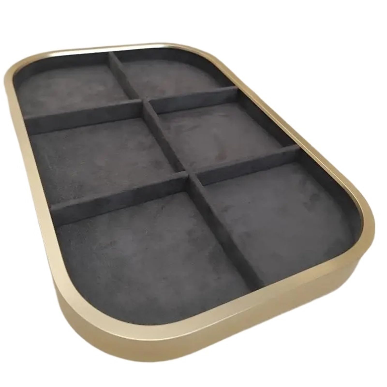 MKYYIOED Jewelry Trays Metal Jewelry Display Tray Necklace Ring Velvet Jewellery Storage