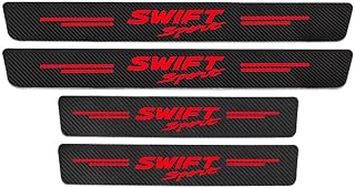 4 Pieces Car Door Entry Guard for Suzuki Swift Sport,Carbon Fiber Door Sill Protectors Strips Step Pedal Entry Guard Film Anti Wear Body Accessories