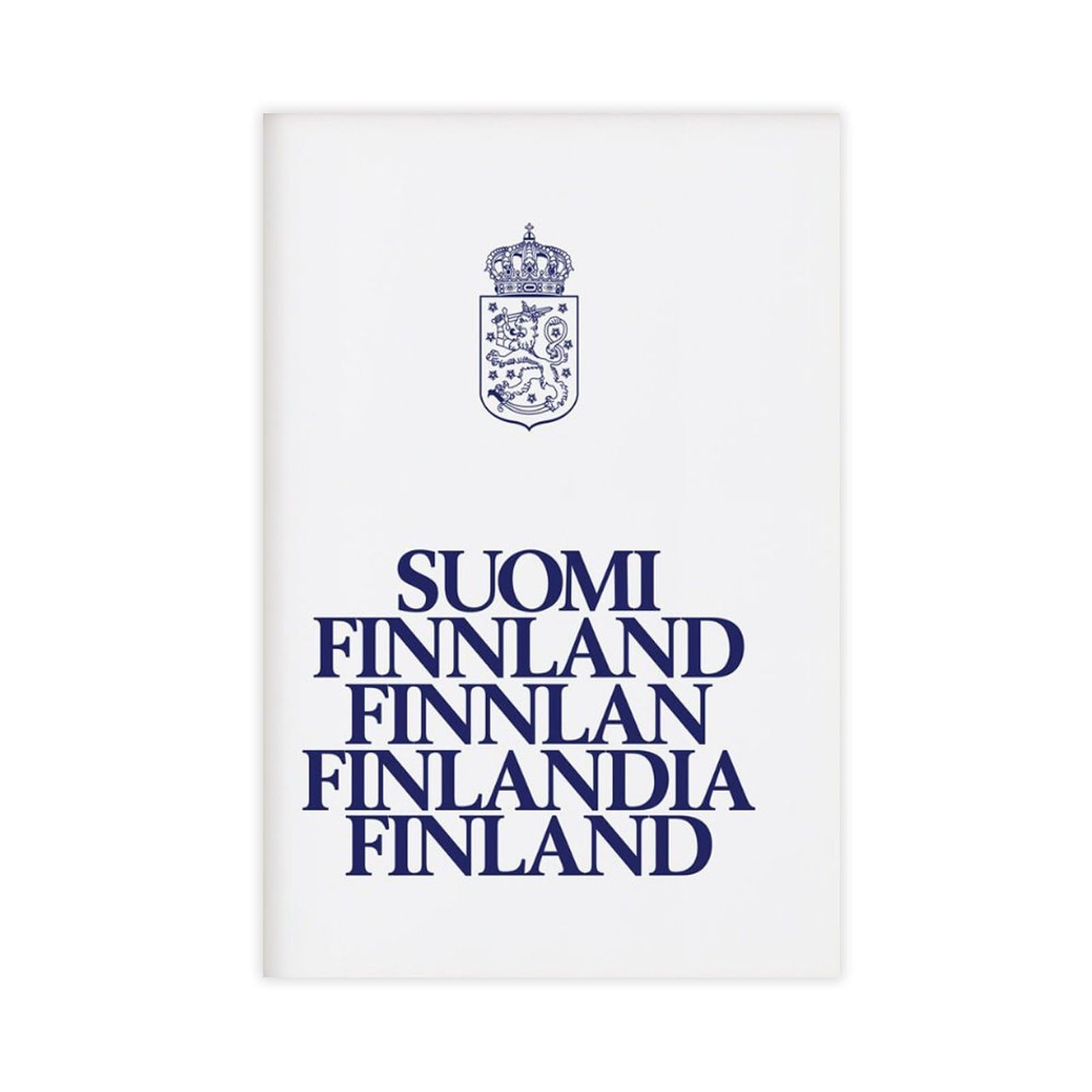 GJtyRFH FINLAND COAT of ARMS Mid Century Danish Modern Scandinavian Typography Tove Canvas Modern Poster Wall Art Prints Paintings Living Room Bedroom Decor 20" L X 30" W