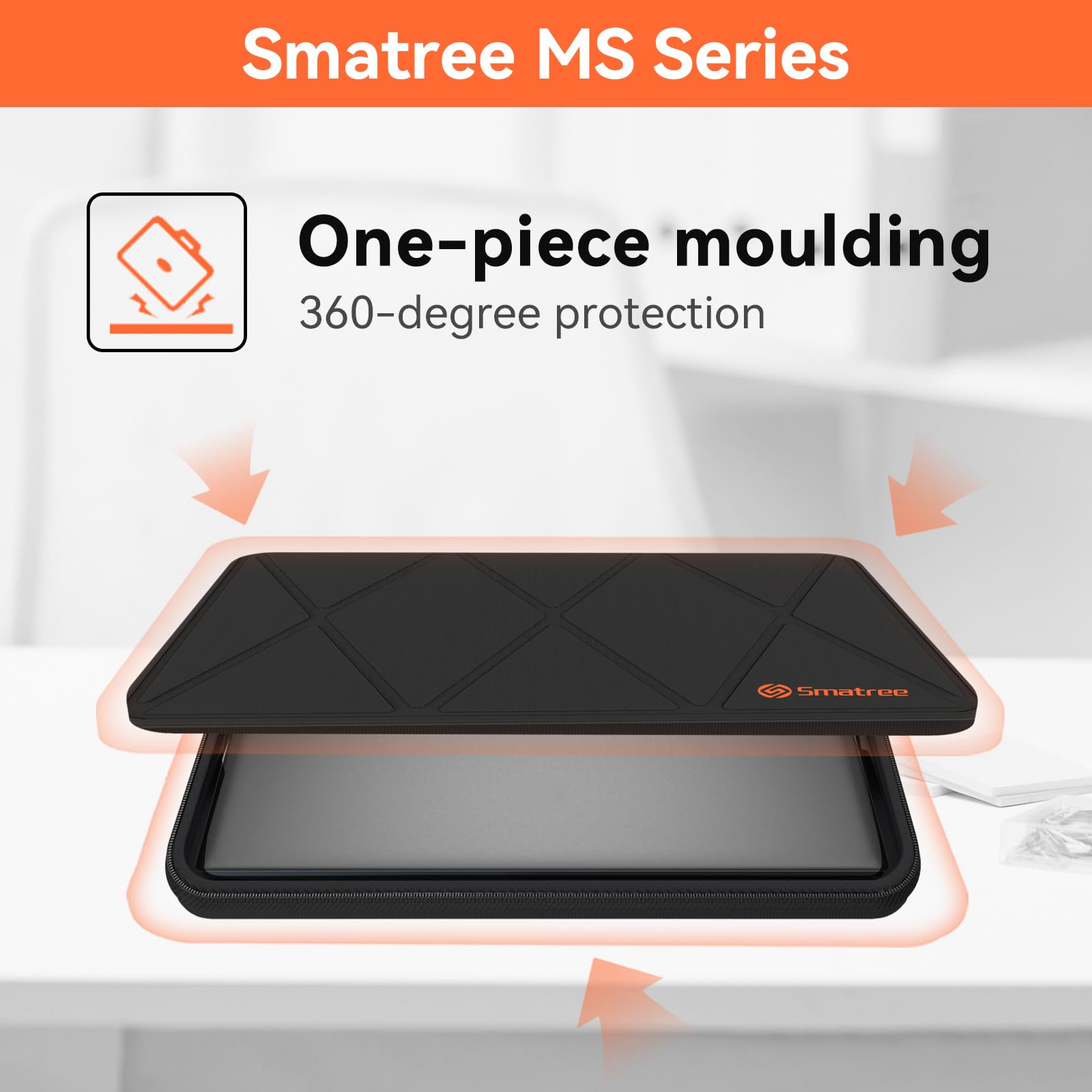 Smatree Funda rígida de EVA para portátil MS105 Funda con Soporte Compatible para 16,1 Pulgadas HP OMEN 16z/16t/16, 16,1 Pulgadas HP Victus Gaming portátil 16t/16