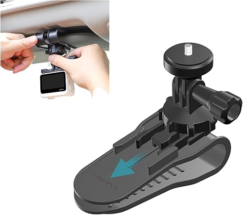 Miniatura 1 de Xmipbs Soporte para visera solar de automóvil para teléfono celular, abrazadera de teléfono de rotación de 360°, soporte de montaje para automóvil