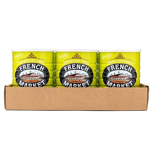 Miniatura 14 de French Market Coffee & Chicory Restaurant Blend Café molido tostado medio oscuro, lata de 12 onzas (paquete de 6)