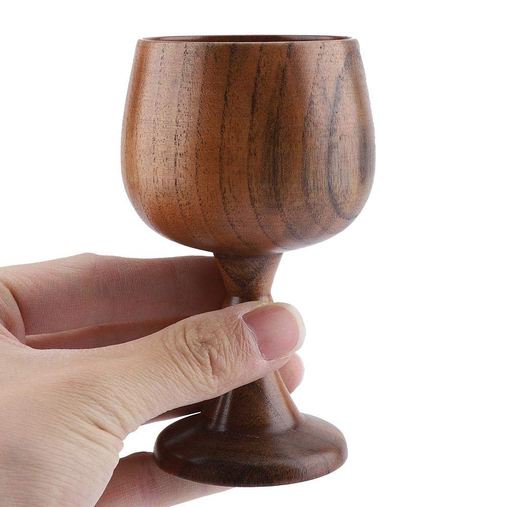 Madera Cáliz, Taza de Madera de Madera sana Copa de Bebida Elegante Copas de Múltiples Funciones del vino Café Té Leche