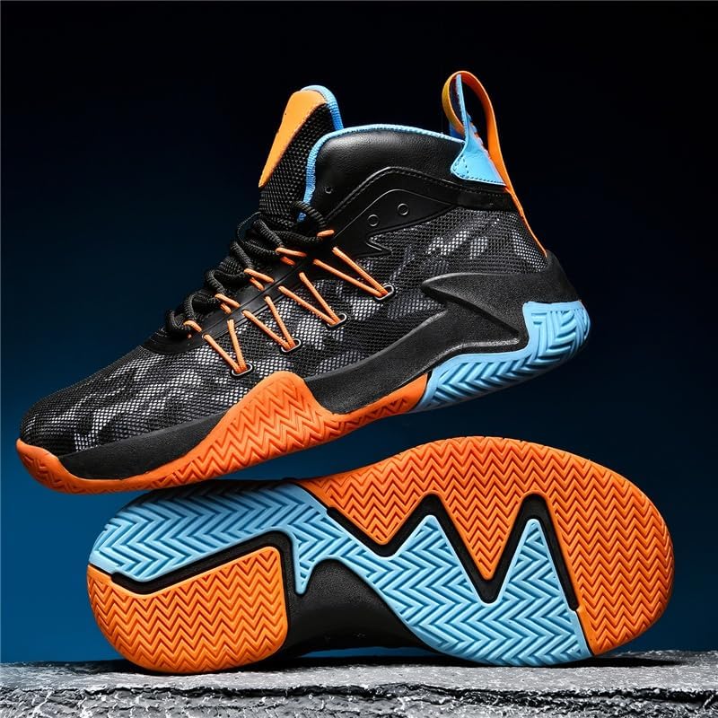 High Top Mens Basketball Shoes Breathable Comfortable Non Slip Outdoor Sneakers Fashion Athletic Training Sport Shoes for Womens - Image 5