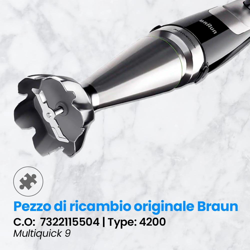 Anakel Home 7322115504 Ricambio Braccio Frullatore Compatibile con Braun 4200 Multiquick 9