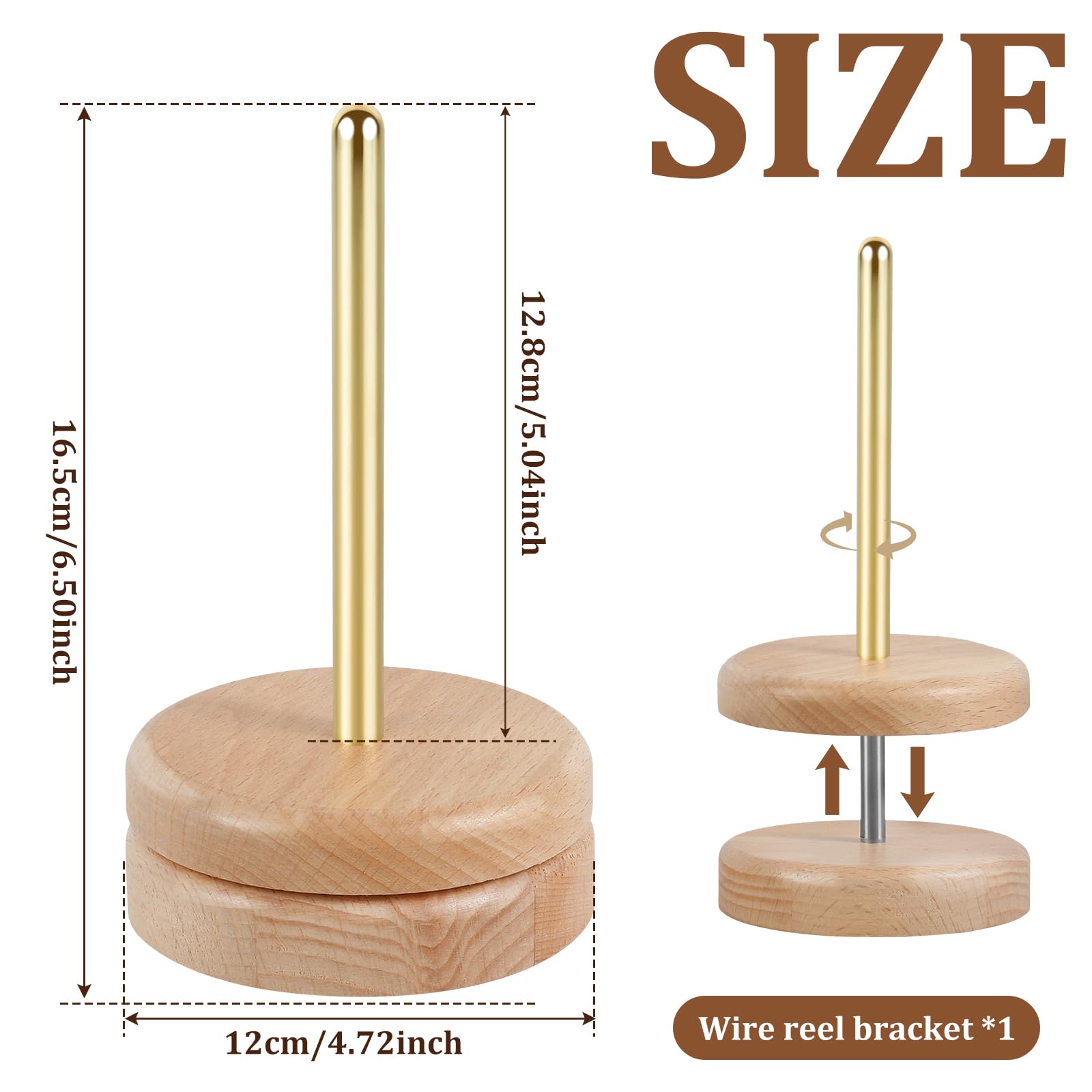 Porte-Pelote De Laine En Bois - Support à Fil Rotatif Pour Tricot Et Crochet - Organisateur DIY