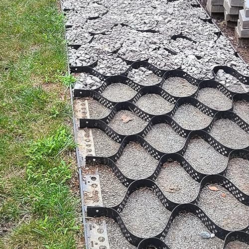 Grille de sol pour gravier 10x6m - Géogrille polyéthylène stabilisateur de sol d'allée - 2