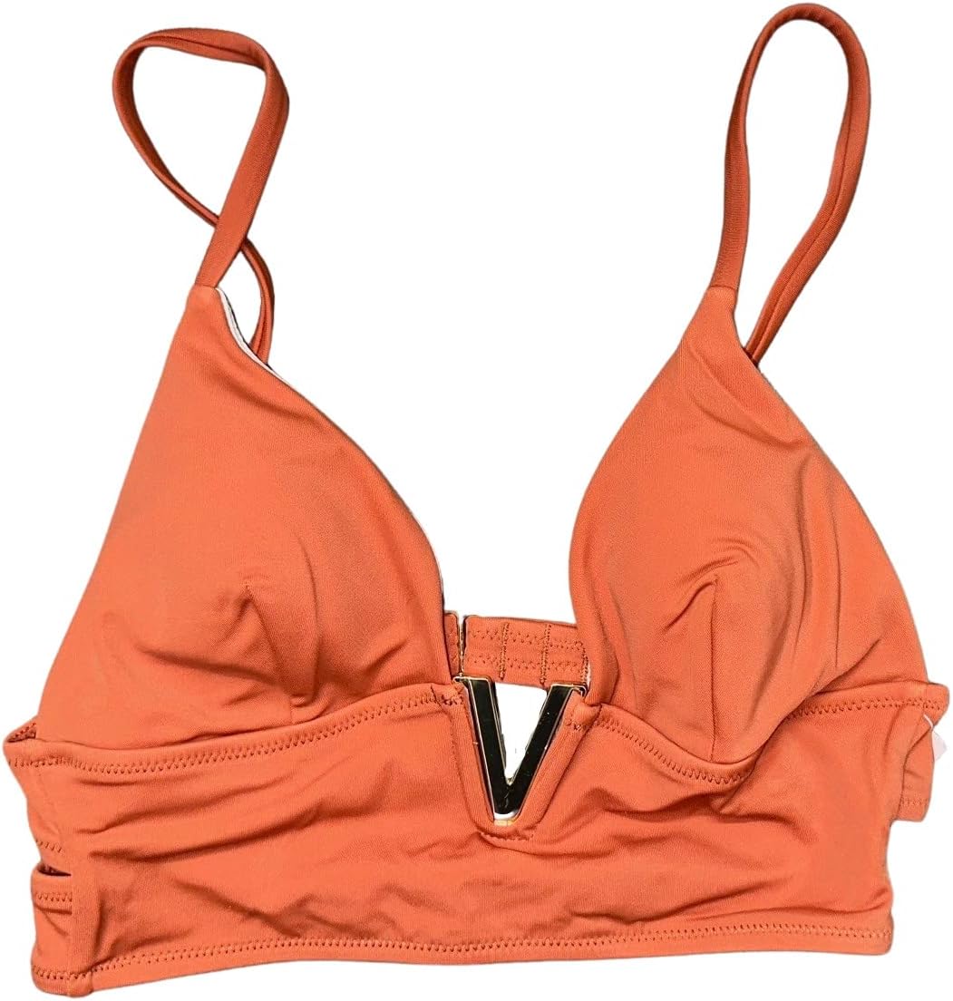 Victoria's Secret Swim V-Hardware Bralette Bikini Top Color Ginger Glaze Size X-Small New