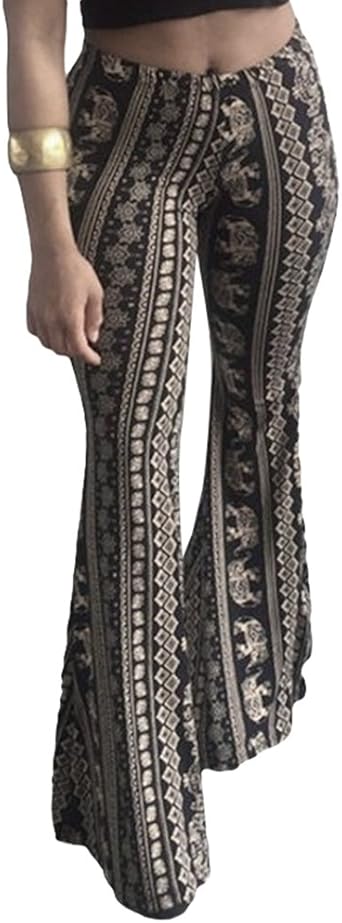 patterned bootcut leggings