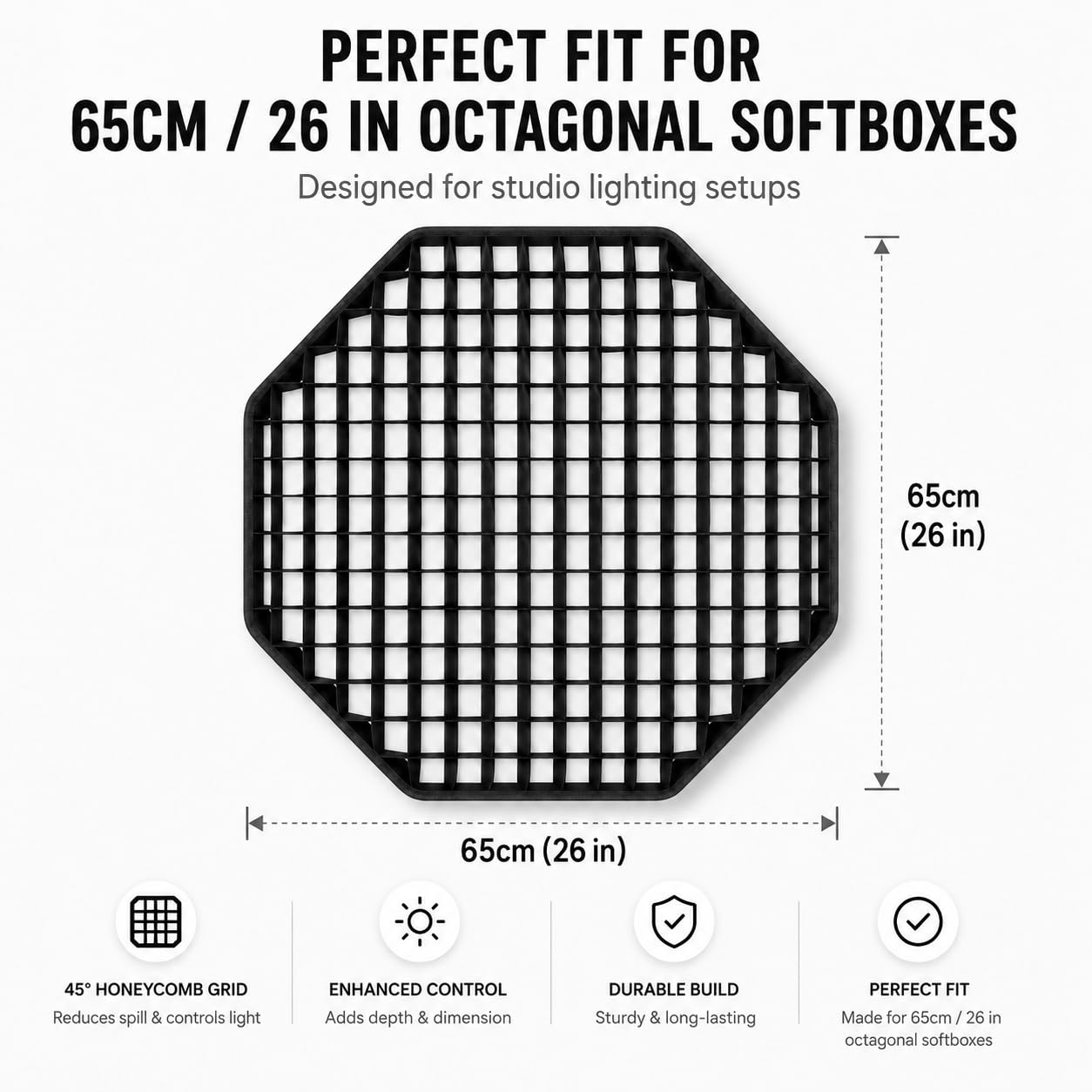 Octagon Honeycomb Soft Grid, Flash Speedlight Umbrella — Amazon image 4