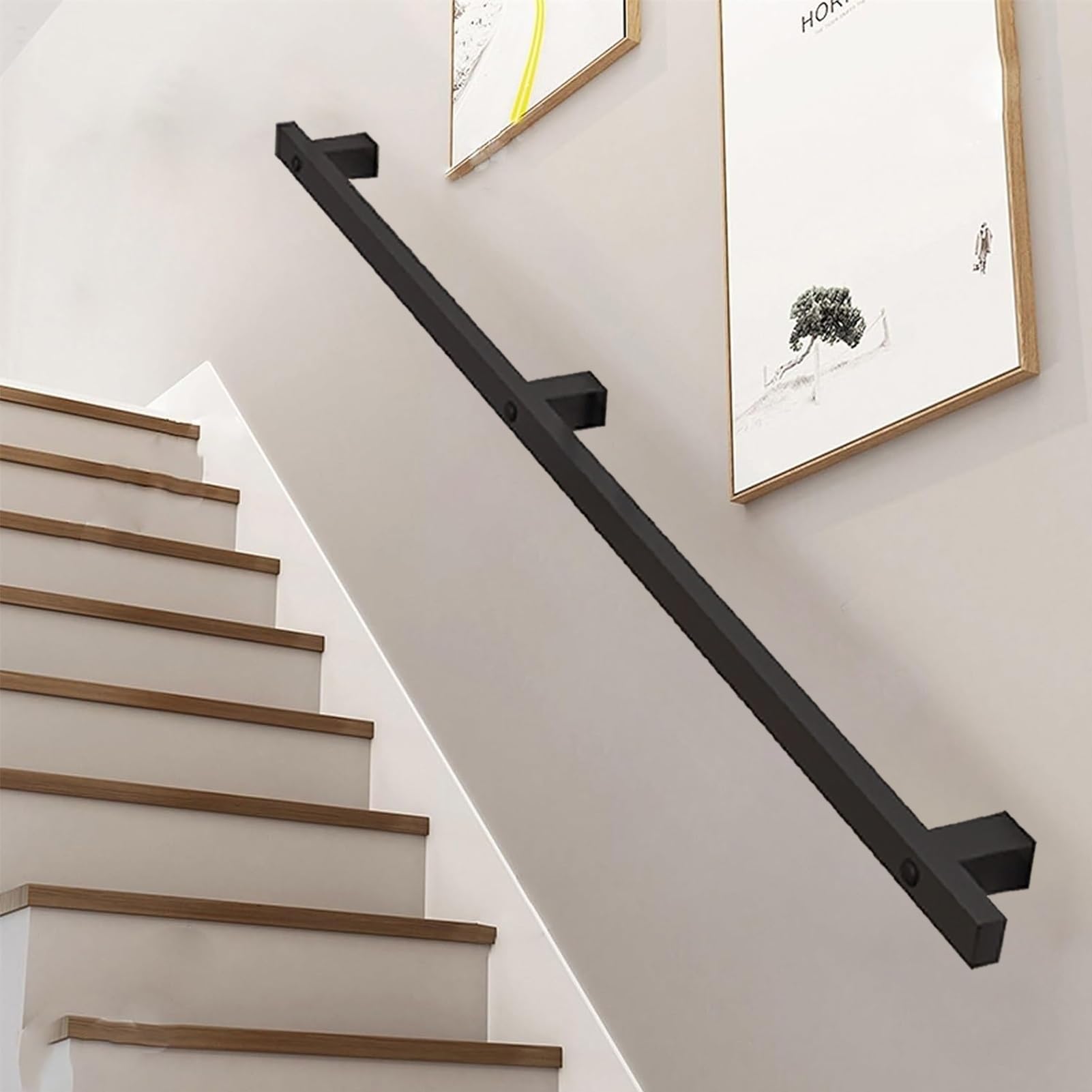 Rampe d'escalier en fer forgé pour terrasse de loft et décoration contemporaine