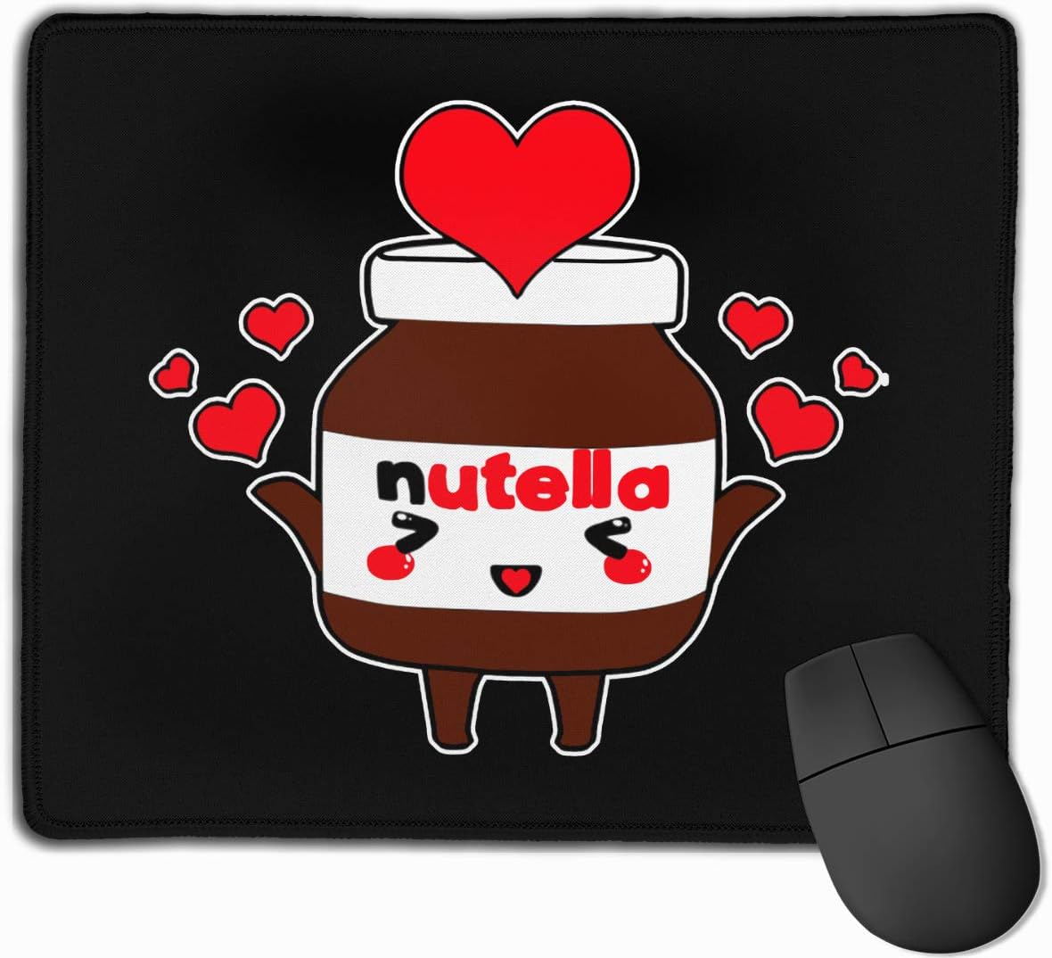 Amazon Com Cute Nutella Computer Mouse Pad Non Slip Rubber Gaming Mouse Pad Desktop Keyboard Mat Office Products