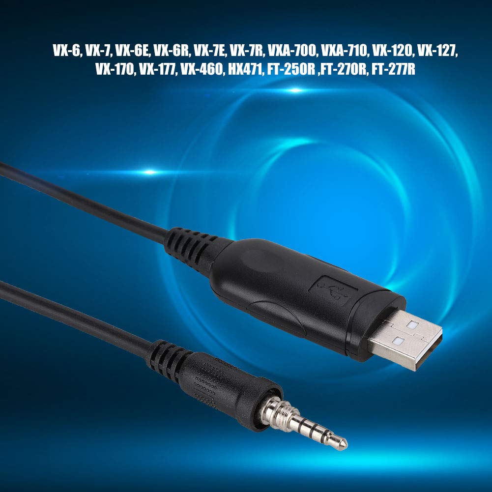Denash Cavo di Programma, Porta USB per PC, Cavo di Programmazione USB per YAESU- Vertex VX-6 VX-6E VX-6R VX-7E VX-7R, Accessorio Walkie Talkie