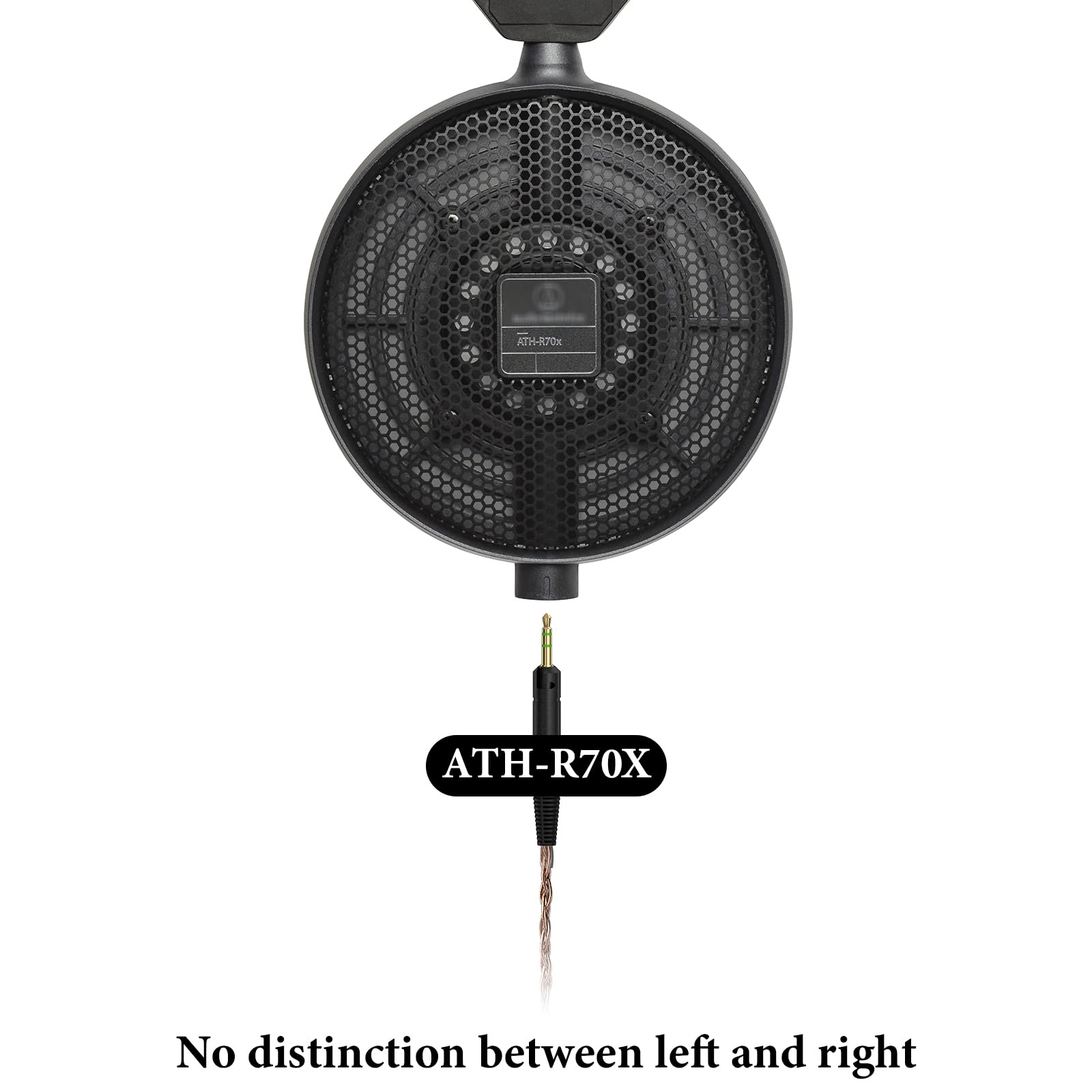 Geekria Apollo Copper ulepszony kabel audio, kompatybilny z słuchawkami ATH-R70X, 3,5 mm na podwójne 2,5 mm HiFi, kabel stereo do zestawu słuchawkowego, 1,5 m