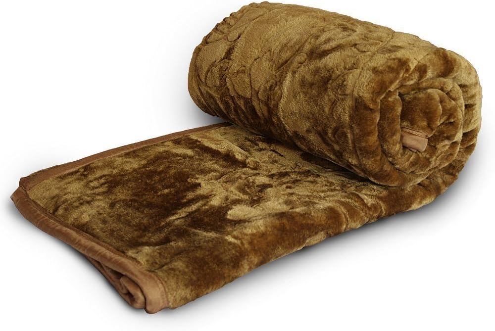 Jaipuri haat Microfibre 480 TC Blanket (Single_Brown)