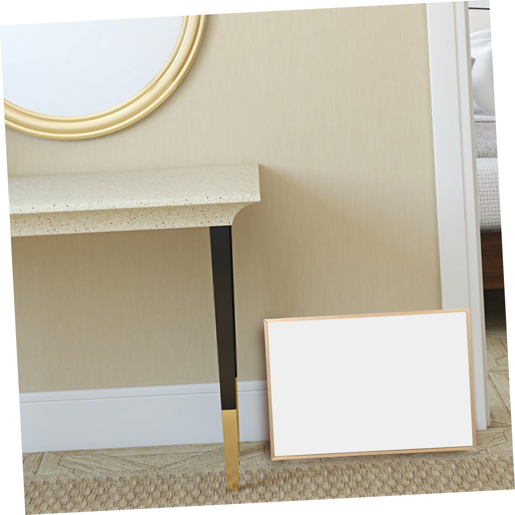 Cabilock Specchio da Scarpe Oro Cornice in Lega di Alluminio