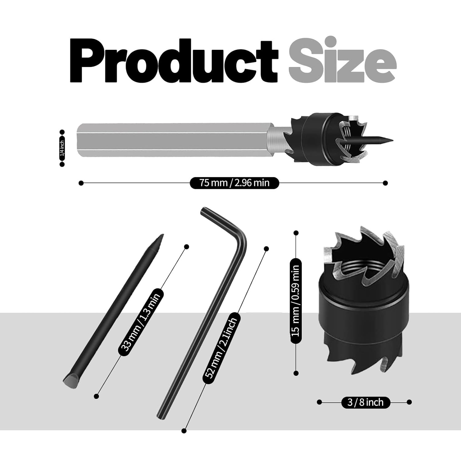Spot Weld Cutter Set Double Sided,3/8" HSS Spot Weld Cutter Remover Drill Bits Hex Sheet Metal Hole Cutter Remover Kit for Power Drill Spot Welding, by NAKAO (16 Pcs)