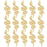 32 colgantes de serpiente en tono dorado, aleación Toddmomy antigua, dijes de serpiente para hacer joyas, pulseras, tobilleras, manualidades