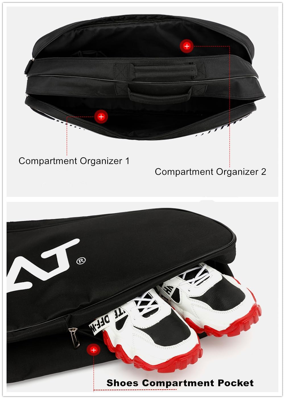 Borsa Badminton Tennis Borsa Per Racchette Da Tennis/badminton UNISTRENGH - Per 3 Racchette, Tela Impermeabile, Tracolla Regolabile Borsa Badminton Tennis Borsa Per Racchette Da Tennis/badminton UNISTRENGH - Per 3 Racchette, Tela Impermeabile, Tracolla Regolabile