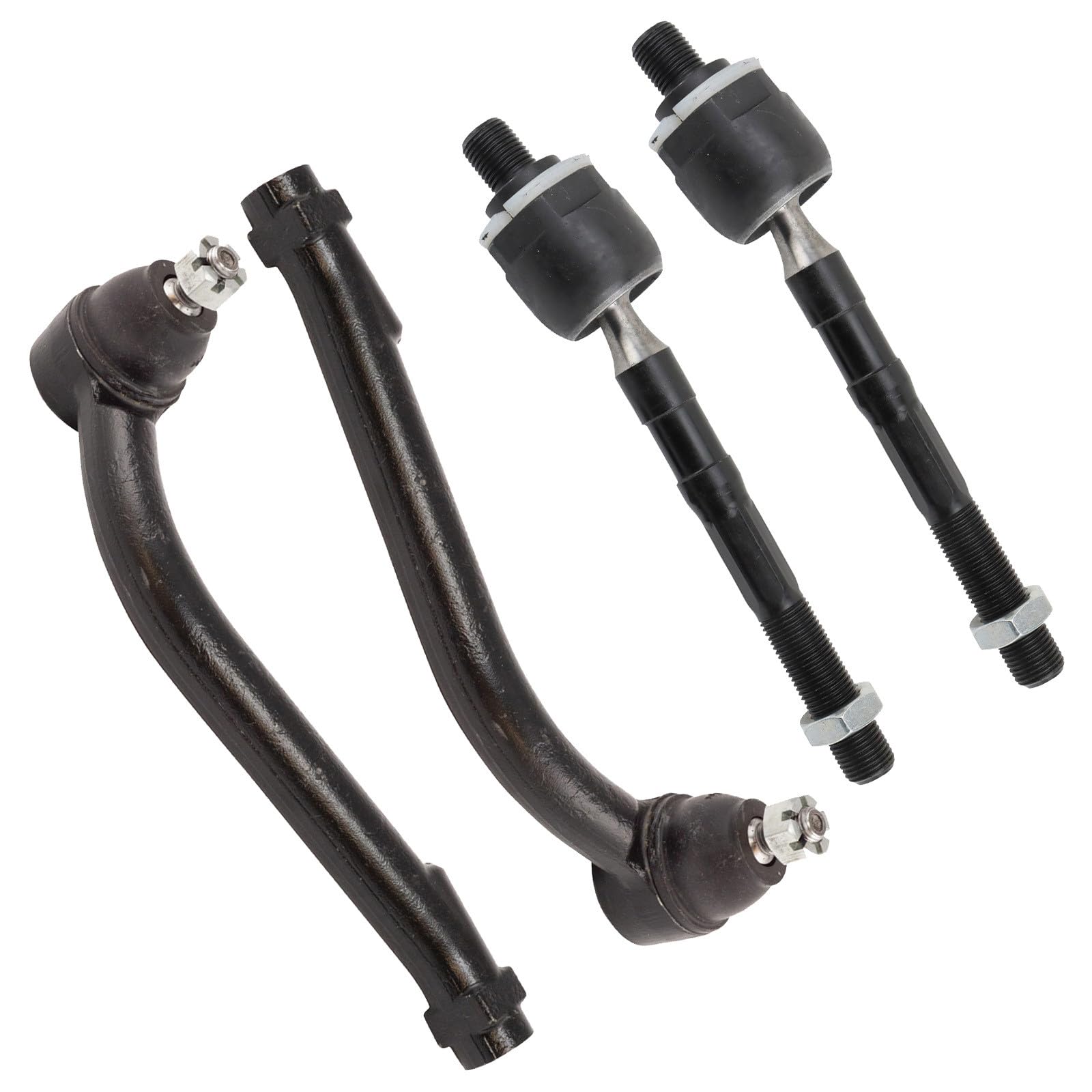 TRQ Inner and Outer Tie Rod Set 4 Piece for Hyundai Santa Fe Sport and Kia Sorento
