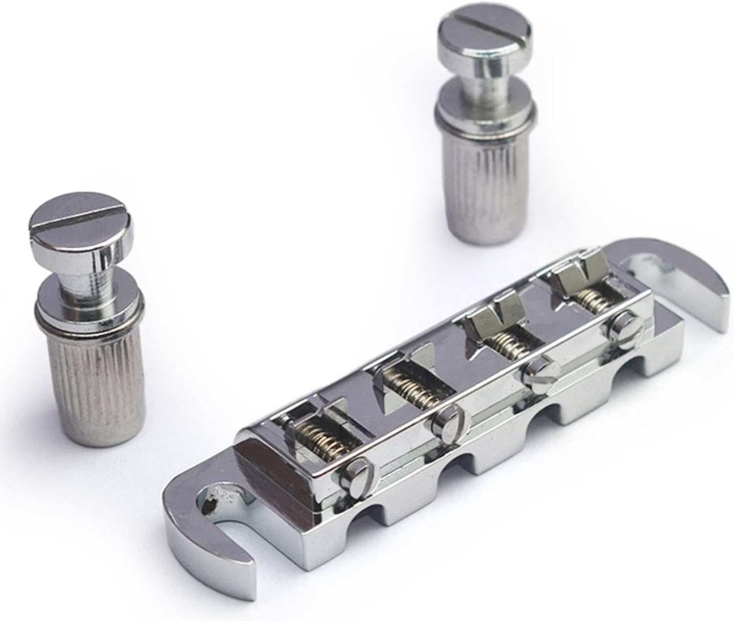 Chrome 4 String Bass Tune O Matic Wraparound Bridge Tailpiece Stopbar