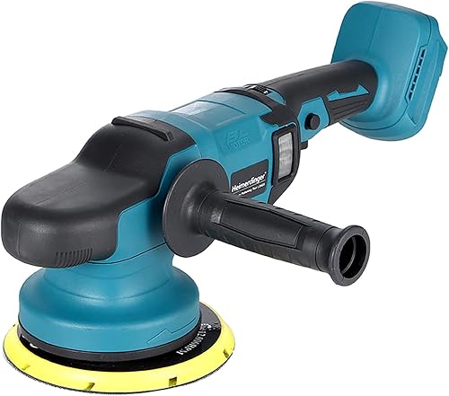 Miniatura 3 de Kit de pulidor inalámbrico sin escobillas para automóvil compatible con batería Makita de 18 V, amortiguador orbital de 6 pulgadas, ajustable de 6