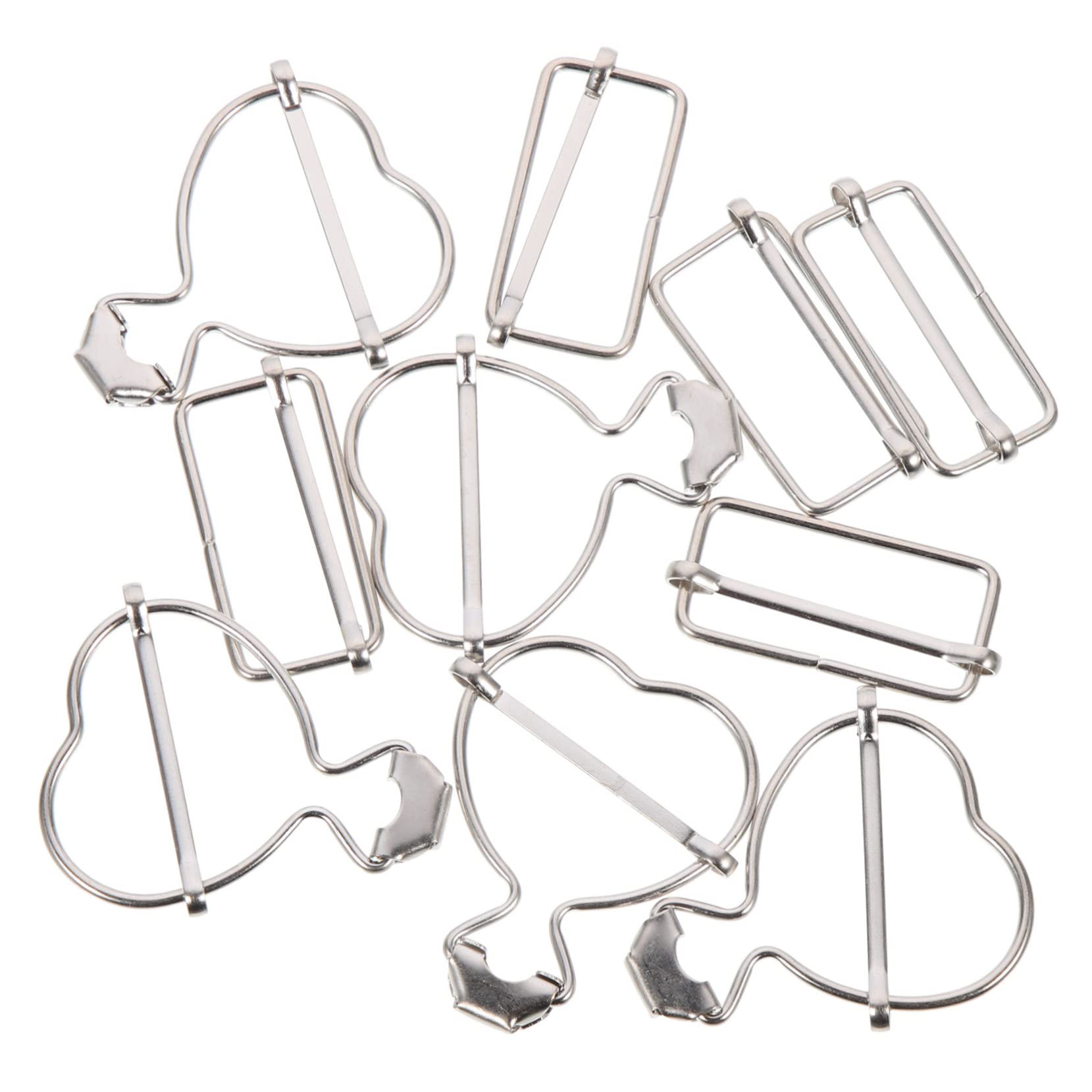 STOBOK 50stücke Herzförmige Overall Schnallen Teiliges Langlebige Bekleidungsbefestigungen Für Hosen Gürtel Rucksäcke Handgefertigte Bastelaccessoires Robust Und Praktisch