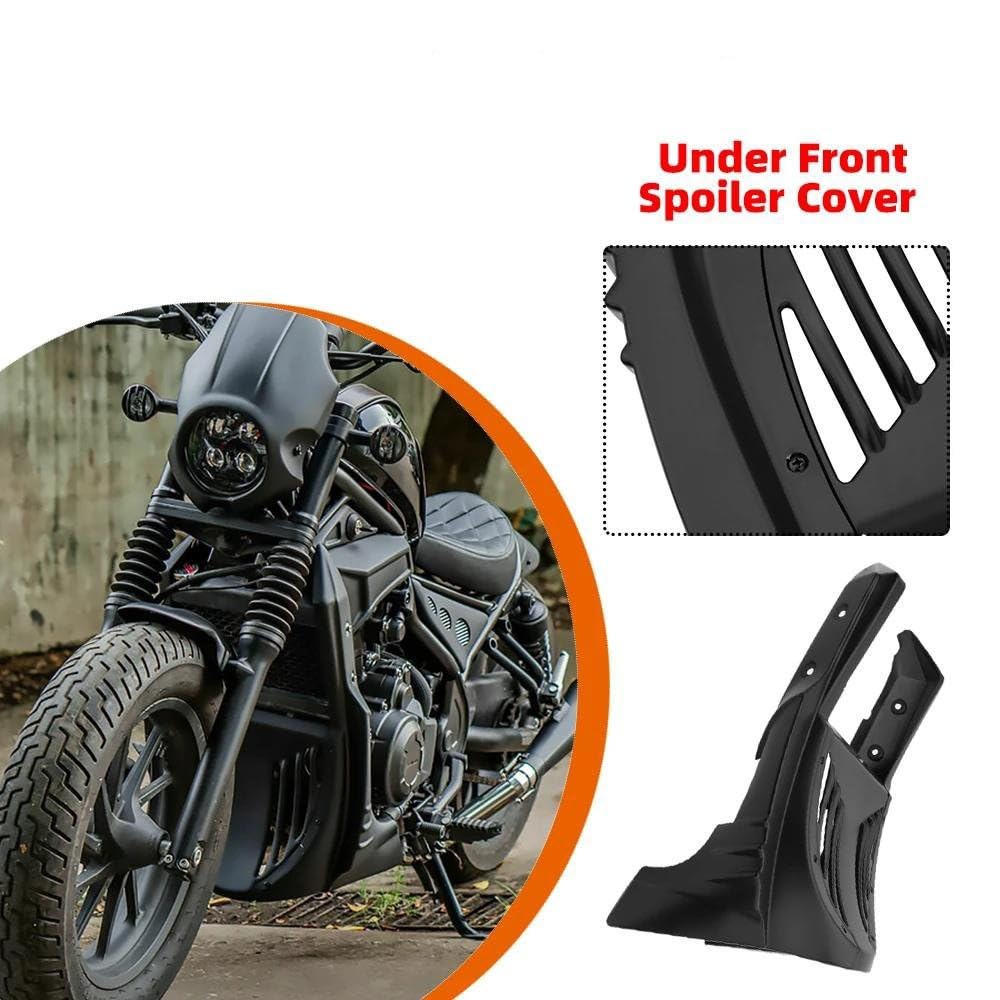 Moto Spoilers Ailerons Carénage Menton Inférieur sous Couvercle Avant Panneau Protection Moteur pour Rebel pour CMX 300 500 pour CMX300 pour CMX500 2017-2023 Aileron Moto