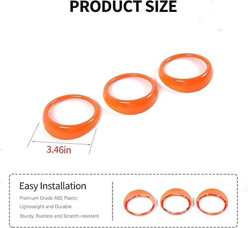 Miniatura 9 de RT-TCZ Anillo de cubierta de ventilación de salida de aire acondicionado de consola central, accesorios interiores para Ford Mustang 2015-2022, 3