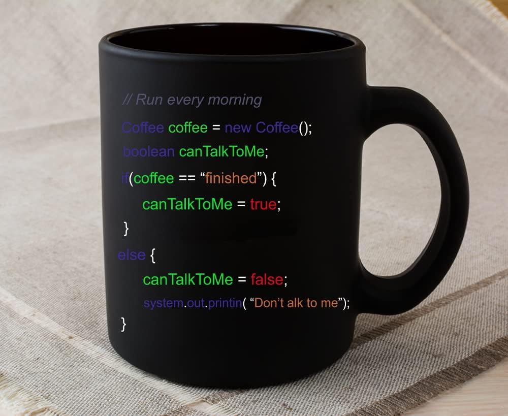 Sourcode Java Program Coffee Mug Computer Science Programming Software Developer Coding Mug Gift Programmer Coffee Mug Codding Mug Coffee Gift Mug Valentine Programmer (11 Oz, Black)