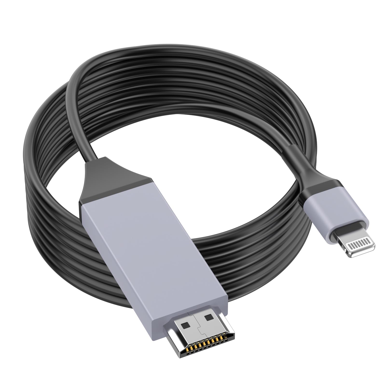 Photo 1 of [Apple MFi Certified] Lightning to HDMI Cable Adapter for iPhone,1080P Lightning to HDMI Digital AV Adapter HDTV Cord Compatible with iPhone 14 13 12 11 Pro Max XS XR X 8 to TV Projector Monitor