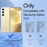 JETech Privacy Screen Protector for Samsung Galaxy S24 5G 6.2-Inch with Camera Lens Protector, Anti-Spy Tempered Glass Film, Fingerprint ID Compatible, 2-Pack Each