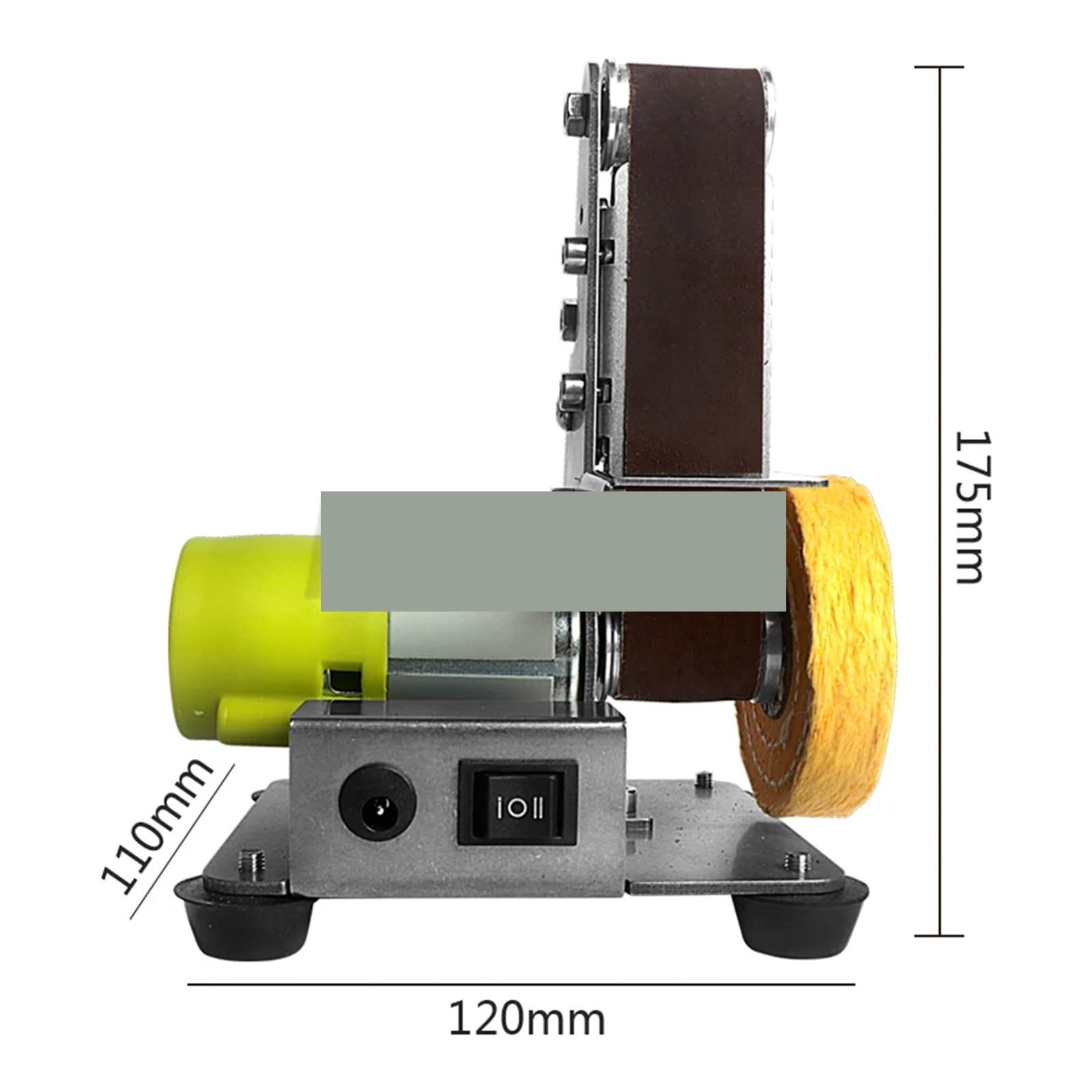 Mini lijadora de banda eléctrica escritorio, pulidora vertical, afiladora amoladora angular for bricolaje con 10 bandas sujeción Joyería DIY