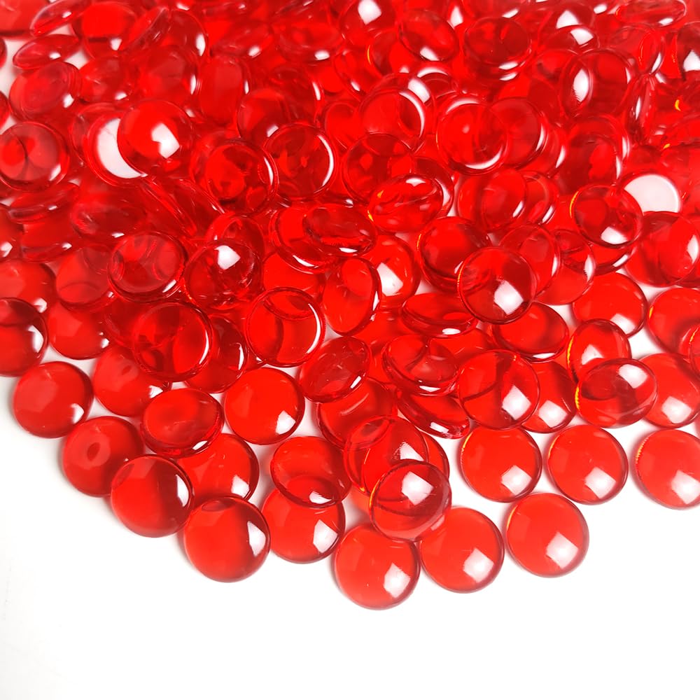 Billes plates acrylique rouge HappyFiller de qualité supérieure pour art floral