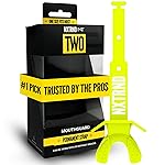 Nxtrnd Two Football Mouth Guard, Football Mouthpiece with Strap, Fits Adult & Youth (Neon Yellow)