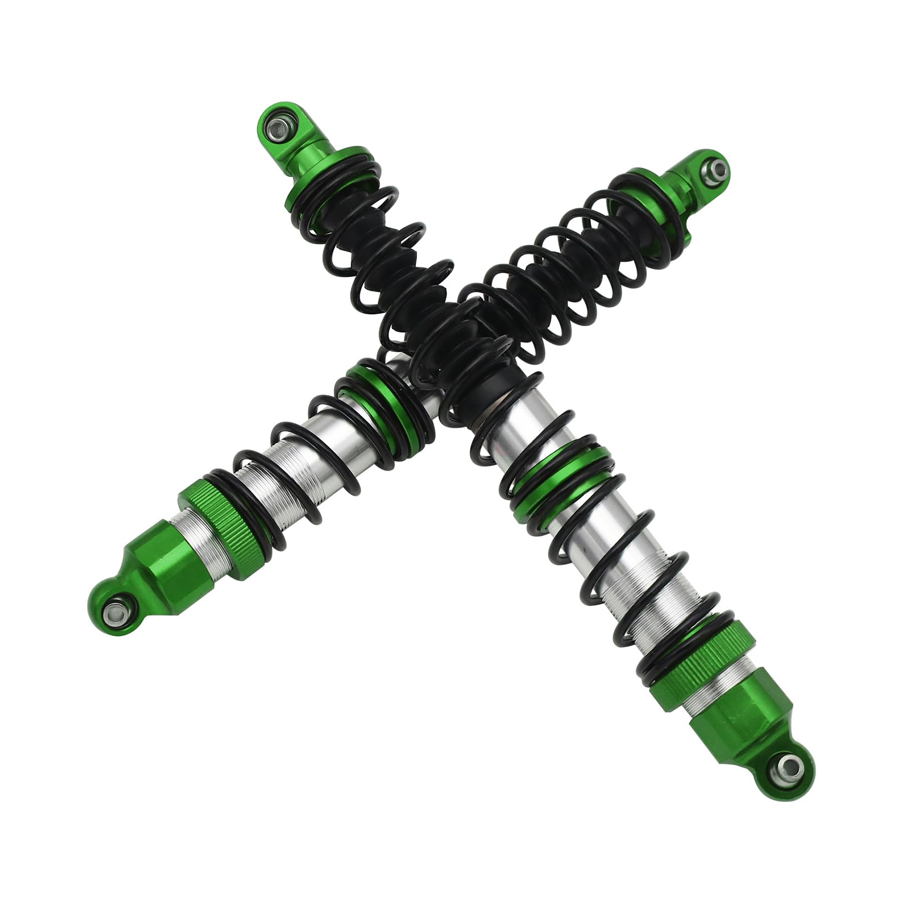 smTSRC 6mm Aluminium RC Rear Shock Absorber Set Damper Kit for 1:5 Hpi Baja 5B SS 5T 5SC RC Car Parts (Green)