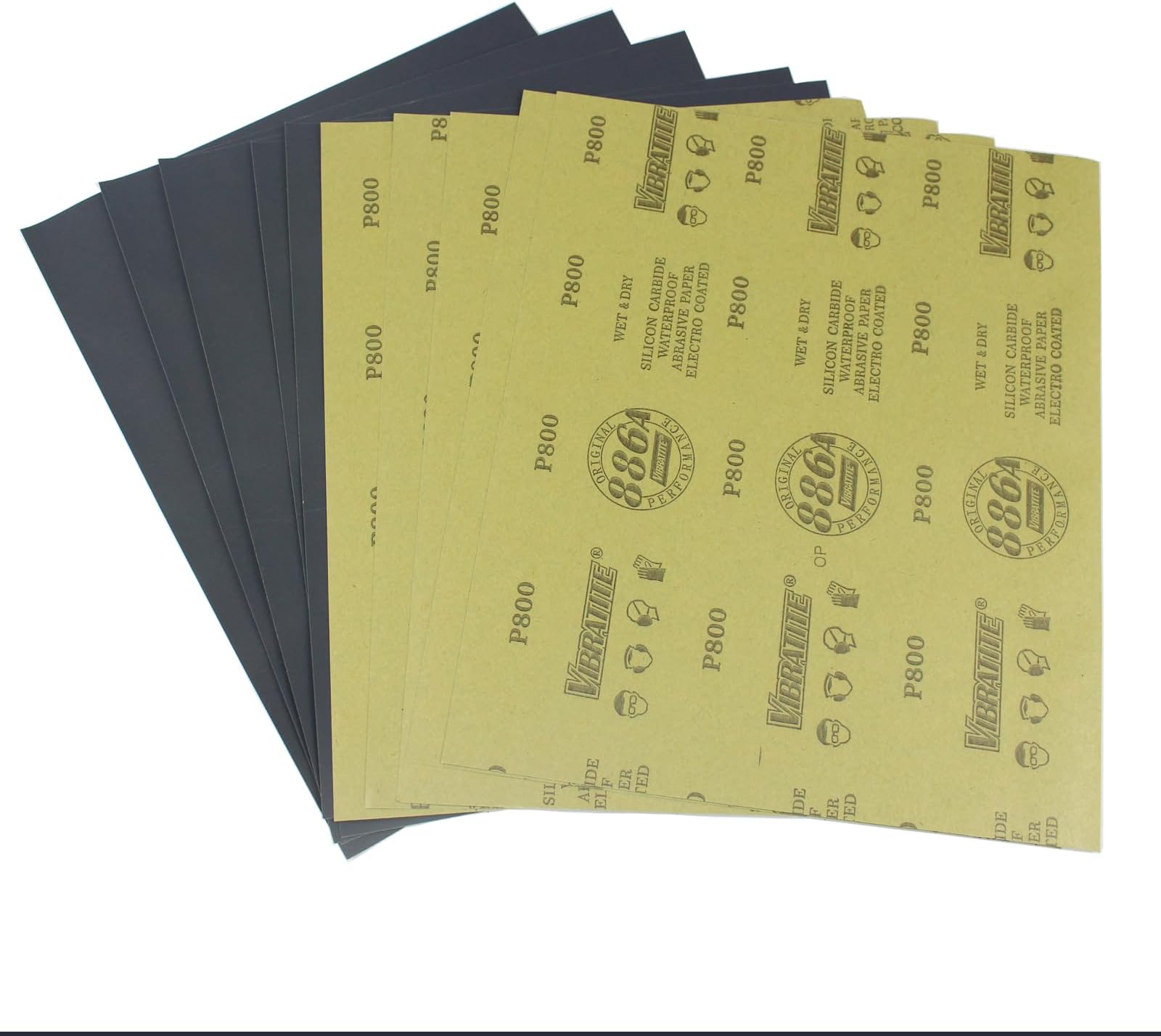 MAXMAN Sandpaper Sheets, 800 Grit Dry Wet Sand Paper, 9 x 11in