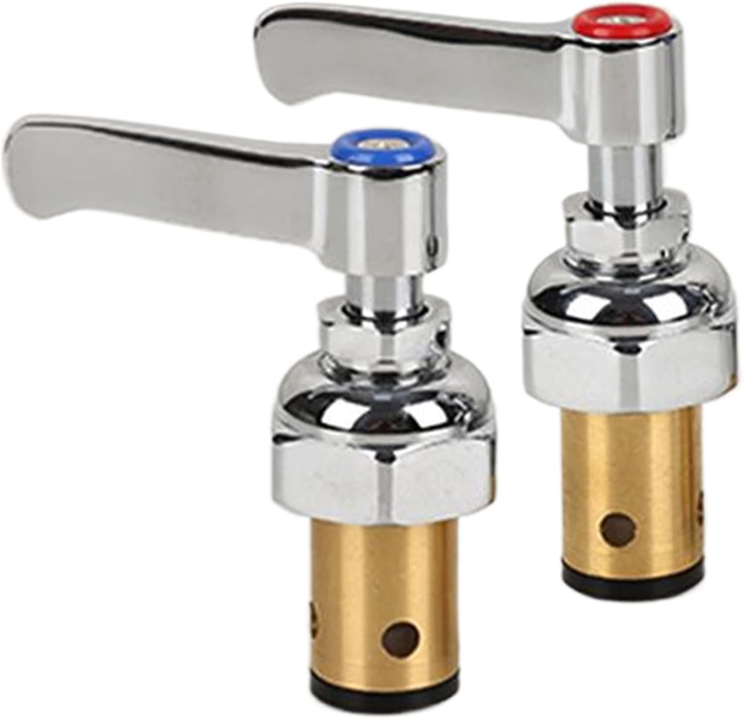 2PCS Copper Kitchen Faucet Handle Replacement, Sturdy Spindle Valve Assembly, Kitchen & Bathroom Sink Tap Handles for Home & Commercial Use