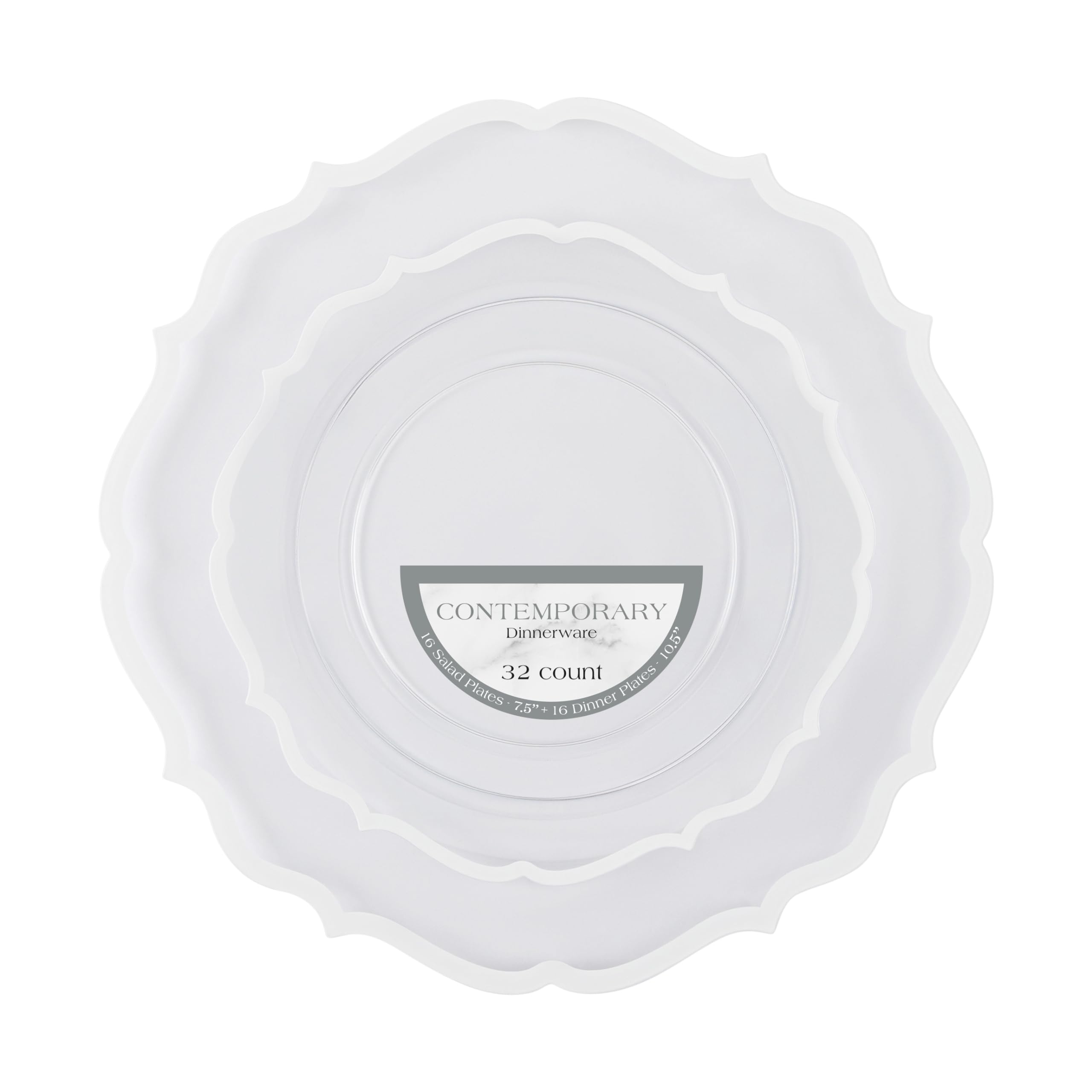 Elegant Disposable Plates - Granite Party Set -3