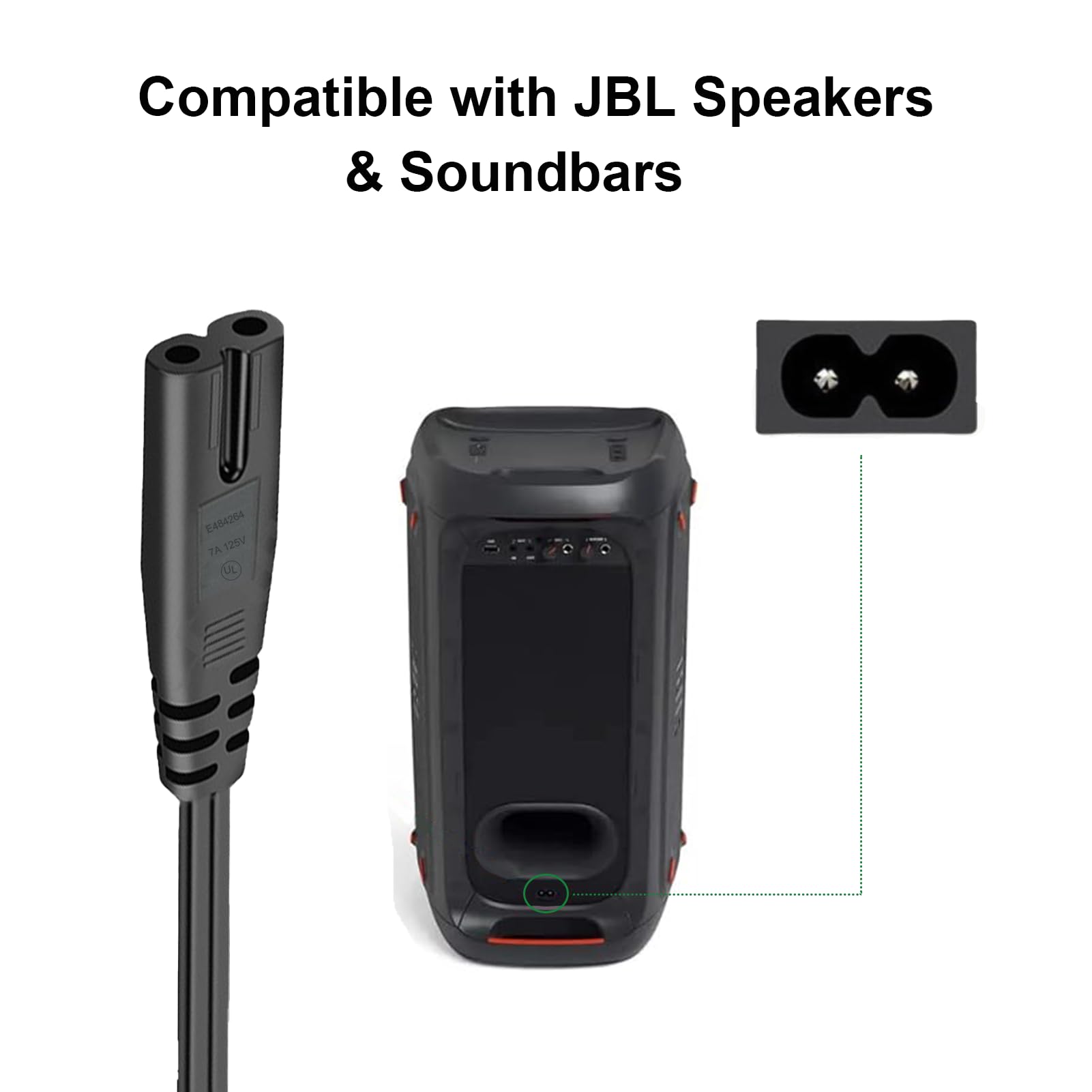Amazon.com: YBSCJHGR Power Cord Fit for JBL PartyBox 100 110 200