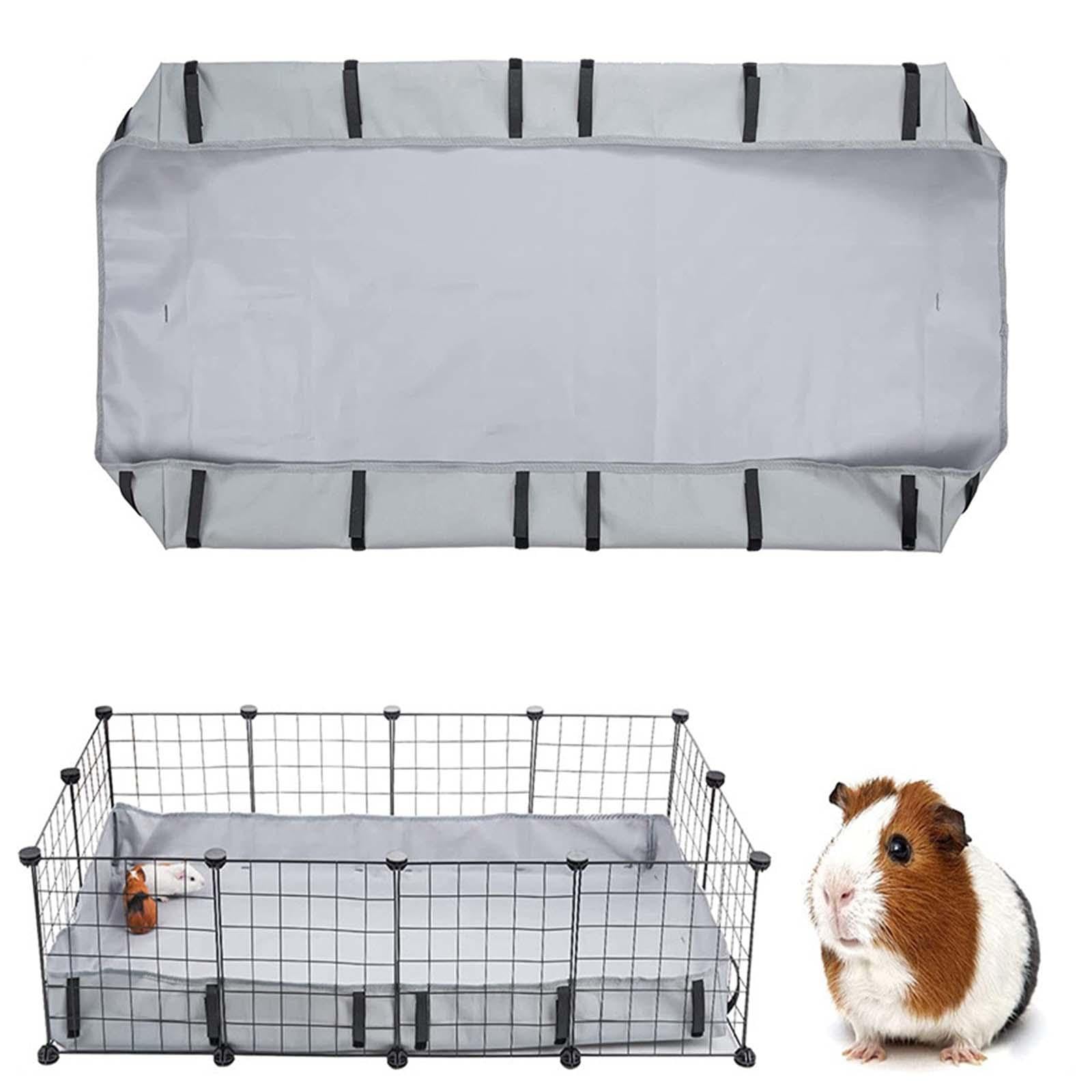 Meerschweinchenkäfig Plane, Käfigeinlage, Waschbare Käfigpolsterung für Gitter, Lebensraum für Hamster, Kaninchen, Chinchillas, Kleintiere Und Frettch, Weiß