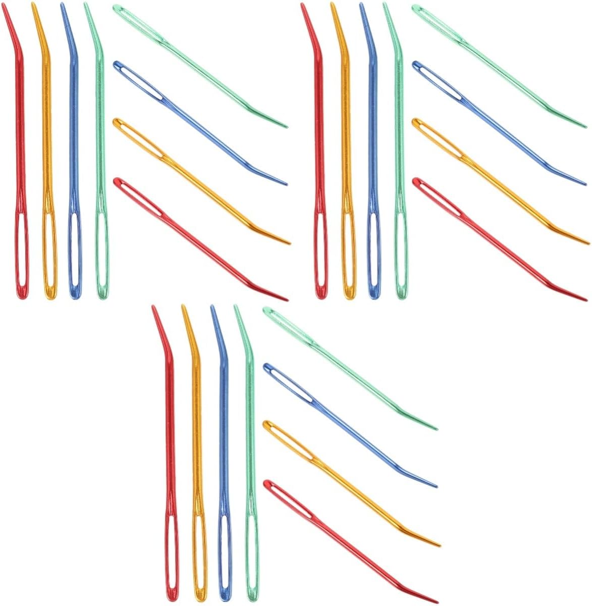 TOPPERFUN 24pcs Large-Eye Blunt Needles Multi-Function Yarn and Sewing Needles for Easy Crafting Knitting and Crocheting Projects Blunt Tapestry for Hand-Made Items