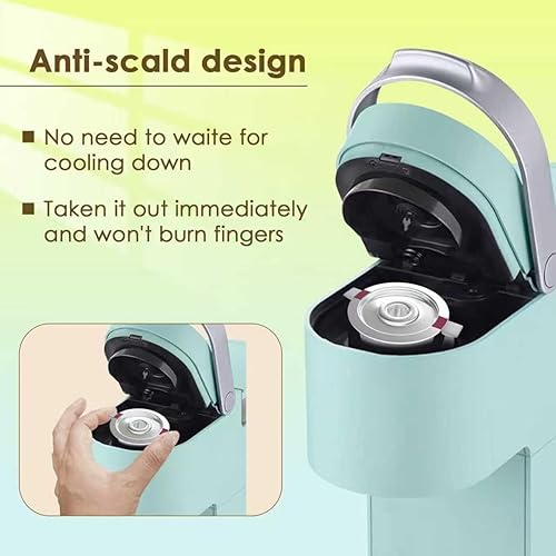 Miniatura 4 de Paquete de 2 filtros de café reutilizables K Cups con cafetera Keurig 1.0 y 2.0, cápsulas de café reutilizables de acero inoxidable con asas