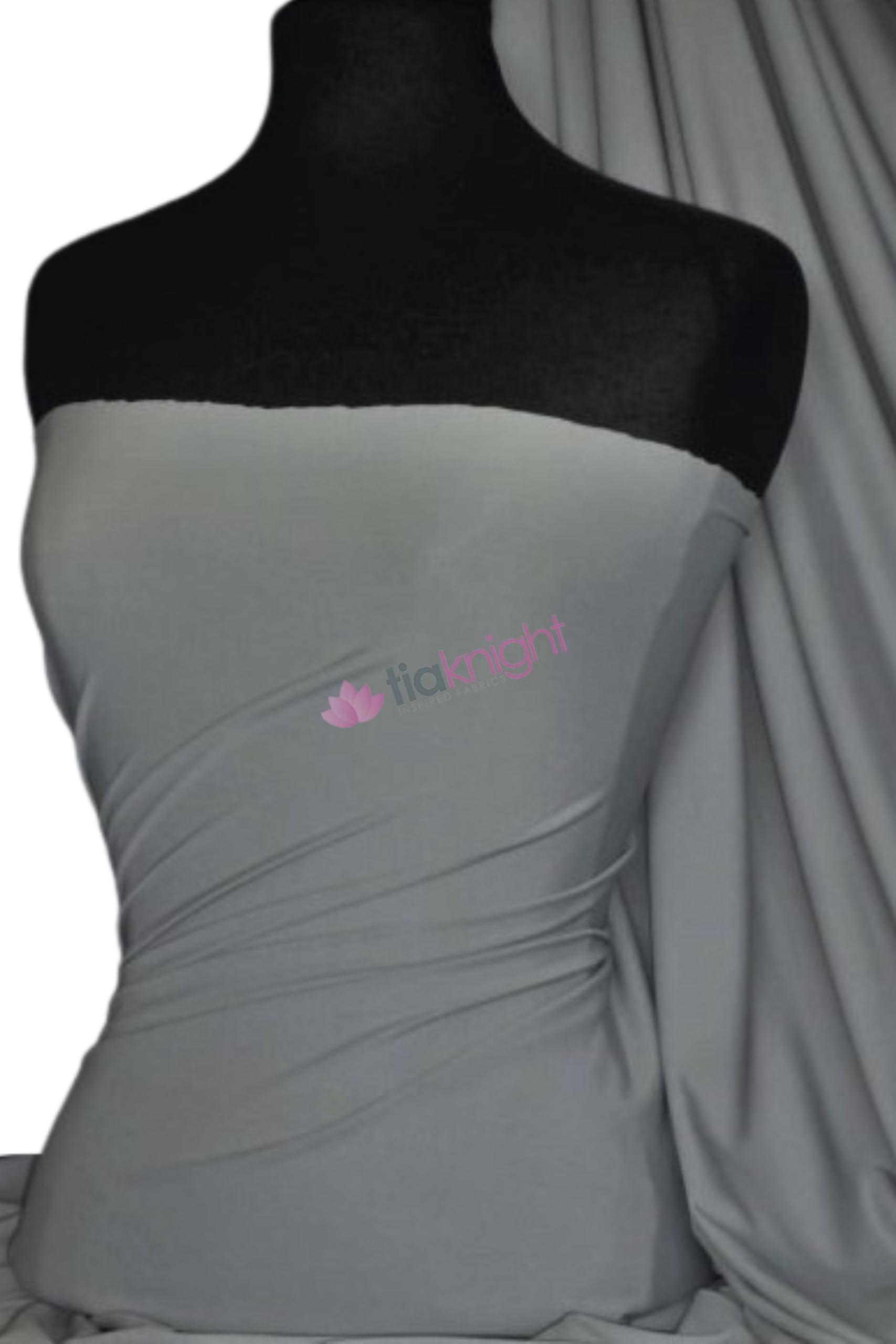 Premium Quality Matte Nylon Lycra | 4 Way Stretch Swim Wear, Dance Leotard/Leggings, Dressmaking Material | Matching Shades in Mesh | 30+ Colours | Sold by The Metre, by Tia Knight (Dark Cloud Grey) โ image 1