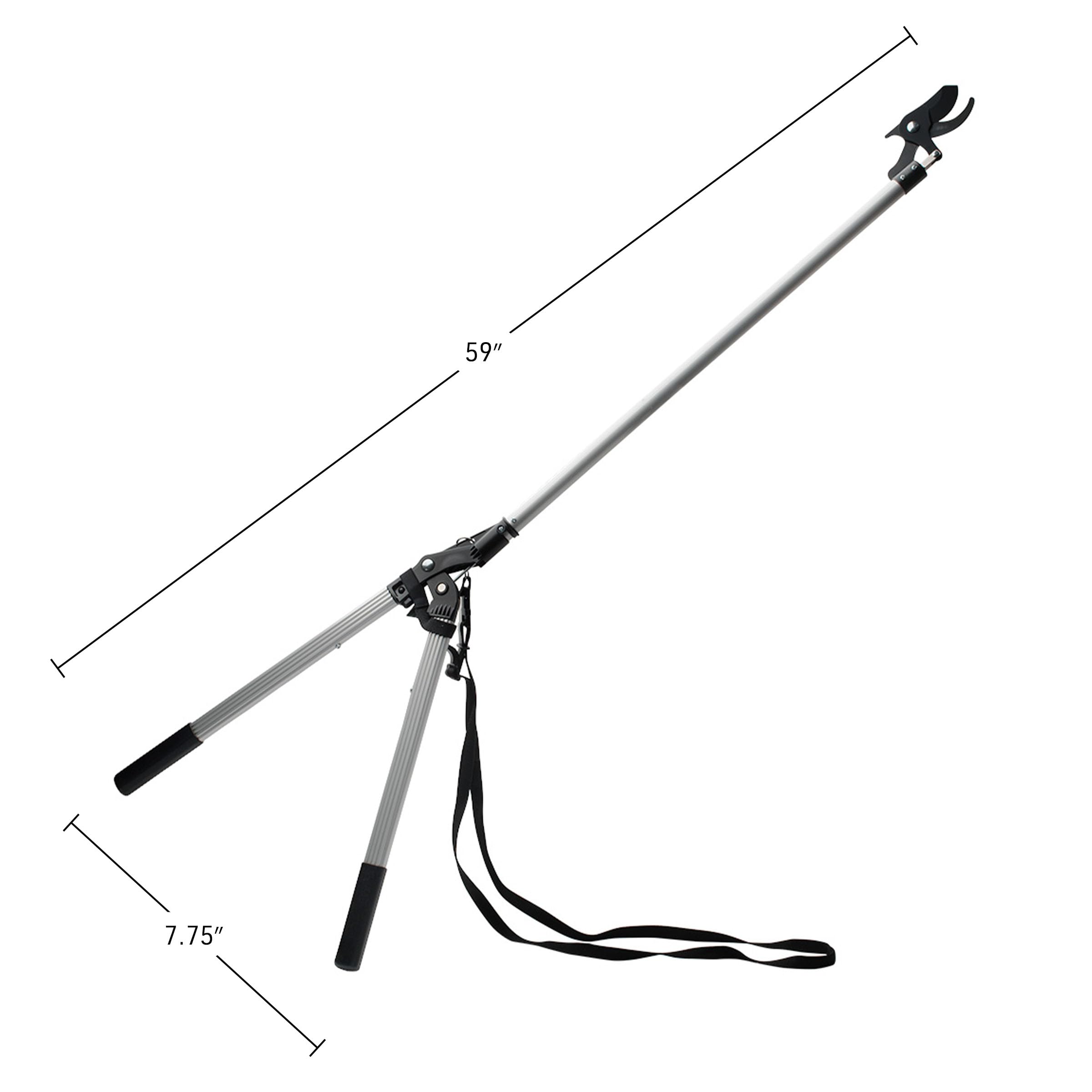 Kings County Tools Razor Sharp - Podadora de largo alcance con cabezal giratorio Herramientas - Asas de aluminio duraderas - Correas incluidas para comodidad durante todo el día