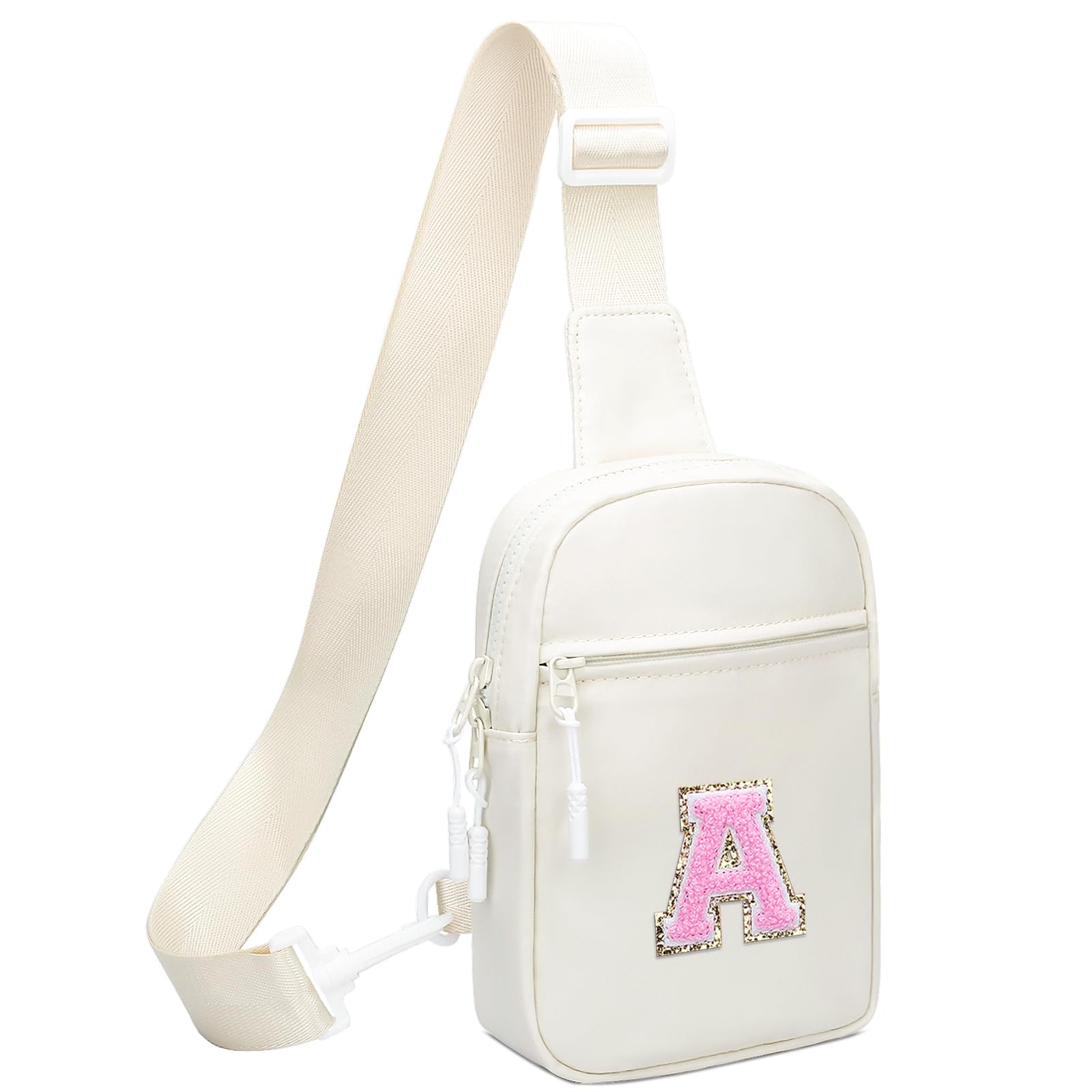 KKXIU Gifts for 6 7 8 9 10 11 12 Year Old Girls Initial Sling Bag Trendy Crossbody Fanny Pack for Teens