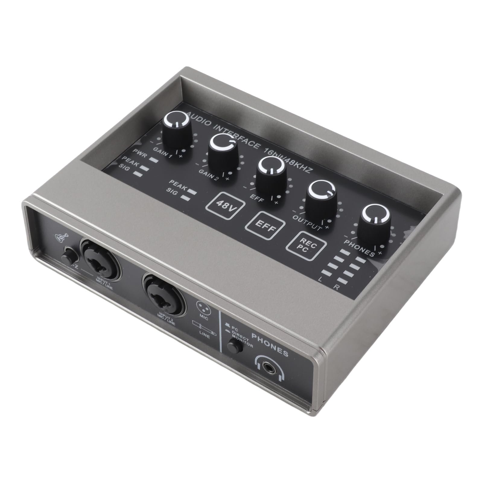 Mezclador de Tarjeta de Sonido en Vivo con Reverberación DSP para Grabación de Estudio, Reducción de Ruido para un Sonido Claro, para Productores Musicales y Diseñadores de