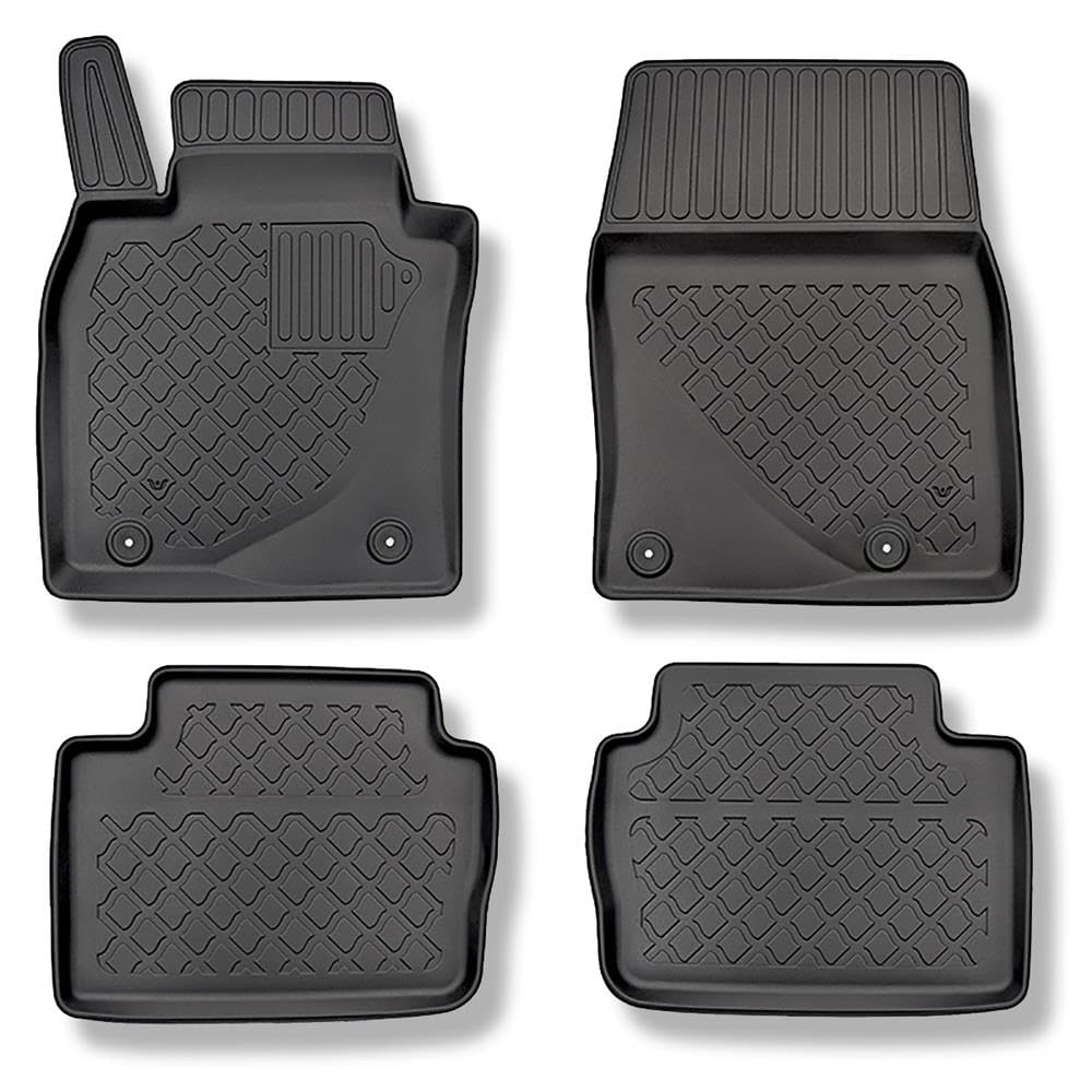 Tappetini Auto Mossa In TPE Per Mazda 3 IV BP (2019-) - Set 4 Pezzi, Antiscivolo, Bordo Rialzato, Nero