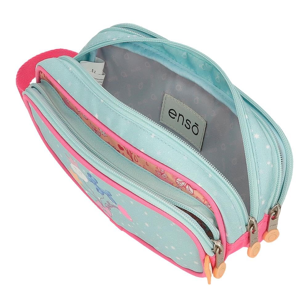 Enso Balloons Multicoloured Triple Pencil Case 22 x 10 x 9 cm Polyester, Multicoloured, One Size, Triple Case - Image 4