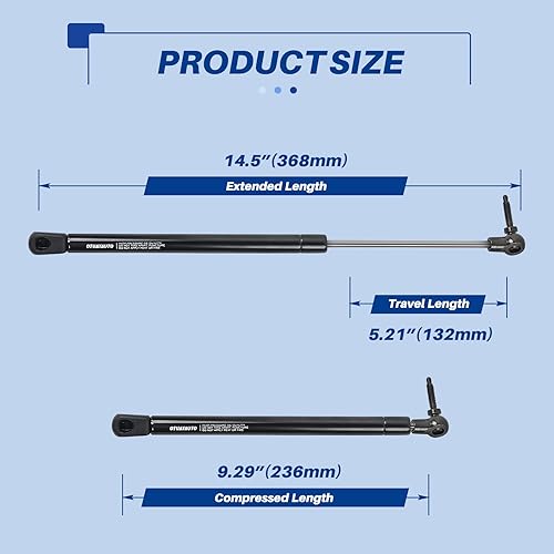 Miniatura 10 de Reemplazo para puntales de capó Liberty 2002-2007, amortiguador de soporte de elevación de capó delantero OTUAYAUTO SG314037 4366 (paquete de 2)